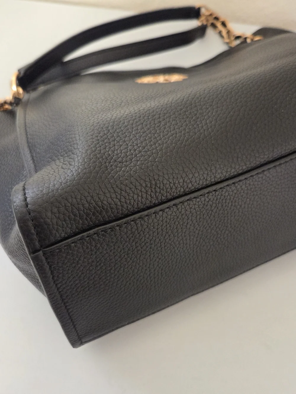 Tory Burch Black Leather Britten Tote Bag